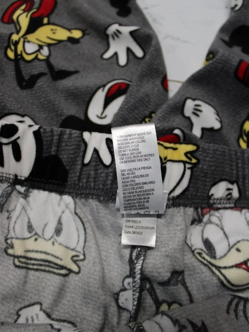 Disney Medium Mickey Mouse and Friends Gray Pull On Loungewear Pajama Pants